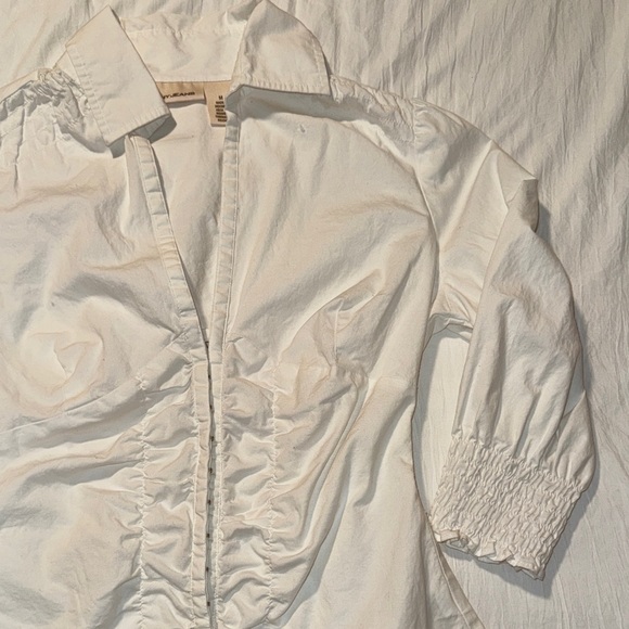 White Ruched Top - Picture 1 of 6